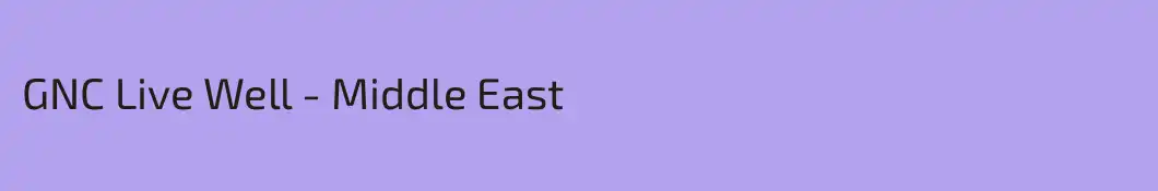 GNC Live Well - Middle East